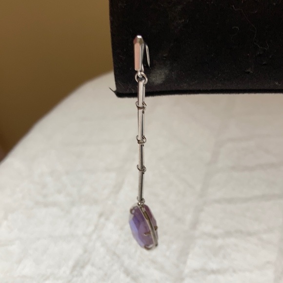 Charmian Gold Drop Earring (Amethyst) - Picture 5 of 8
